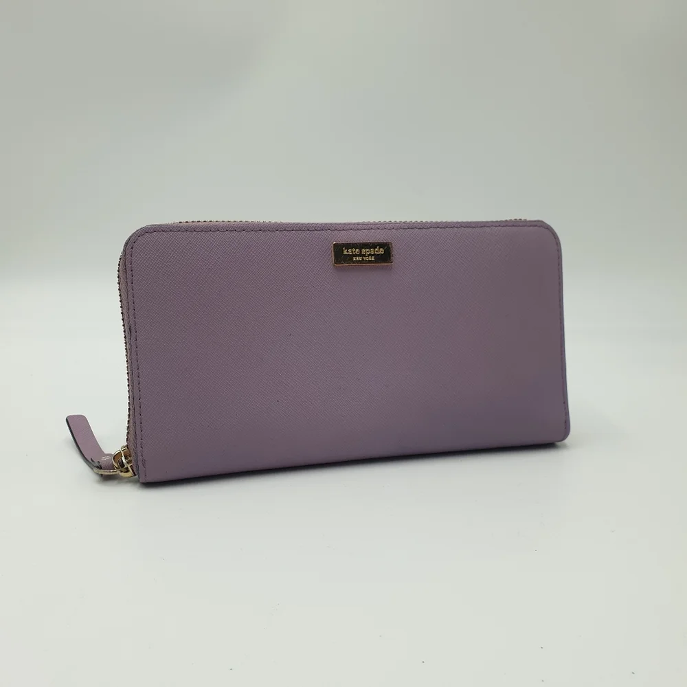 Kate Spade New York Newbury Lane Neda Purple Lilac Leather Wallet - Picture 16 of 16
